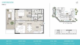 1 Bed 761 Sq. Ft. Apartment in Reef 1000