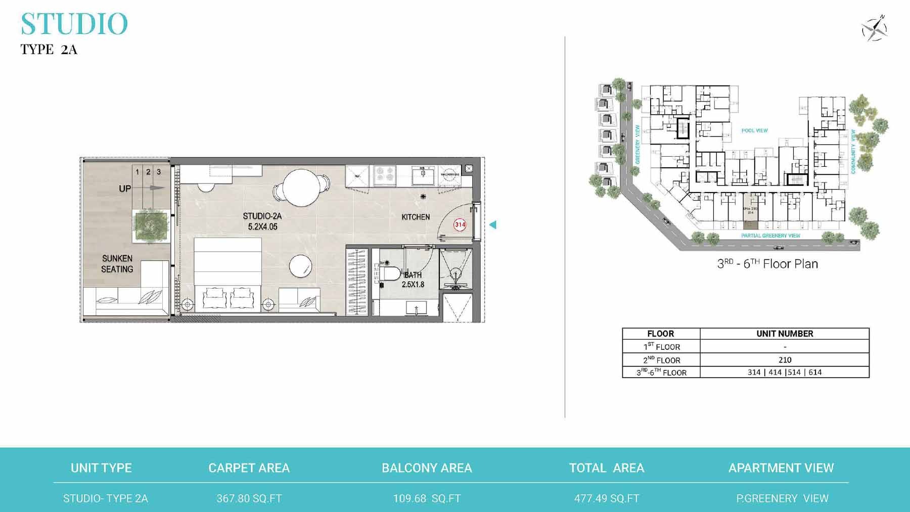 477 Sq. Ft. Studio in Reef 1000