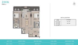 2 Beds 1356 Sq. Ft. Apartment in Reef 999 Residences