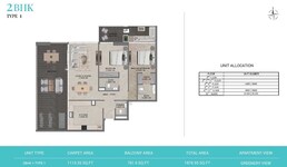 2 Beds 1875 Sq. Ft. Apartment in Reef 999 Residences