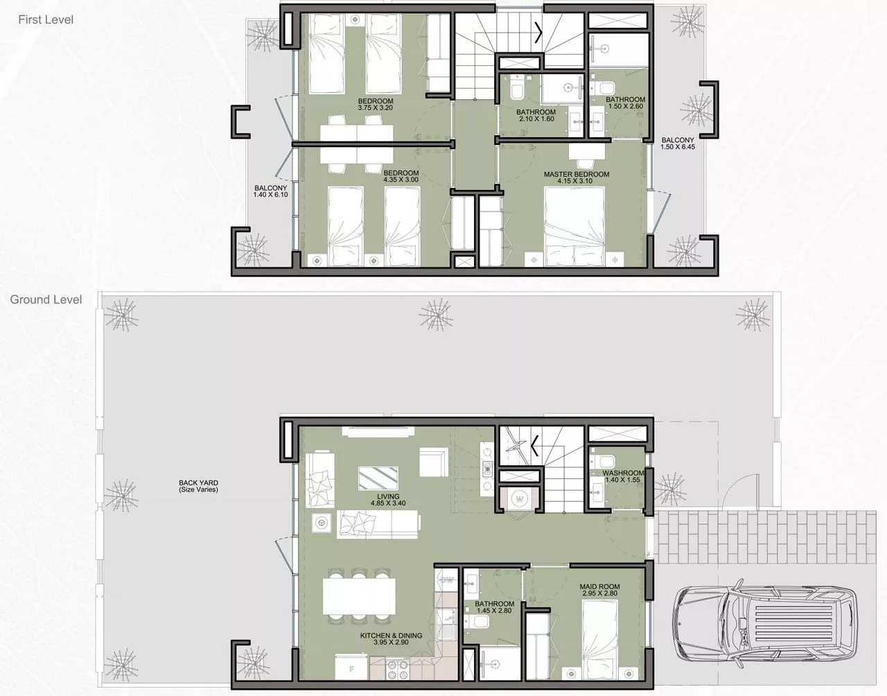 3 Beds 2446 Sq. Ft. Townhouse in Reportage Bianca Townhouses