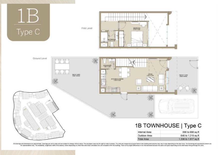 1 Bed 1917 Sq. Ft. Townhouse in Reportage Verdana 2