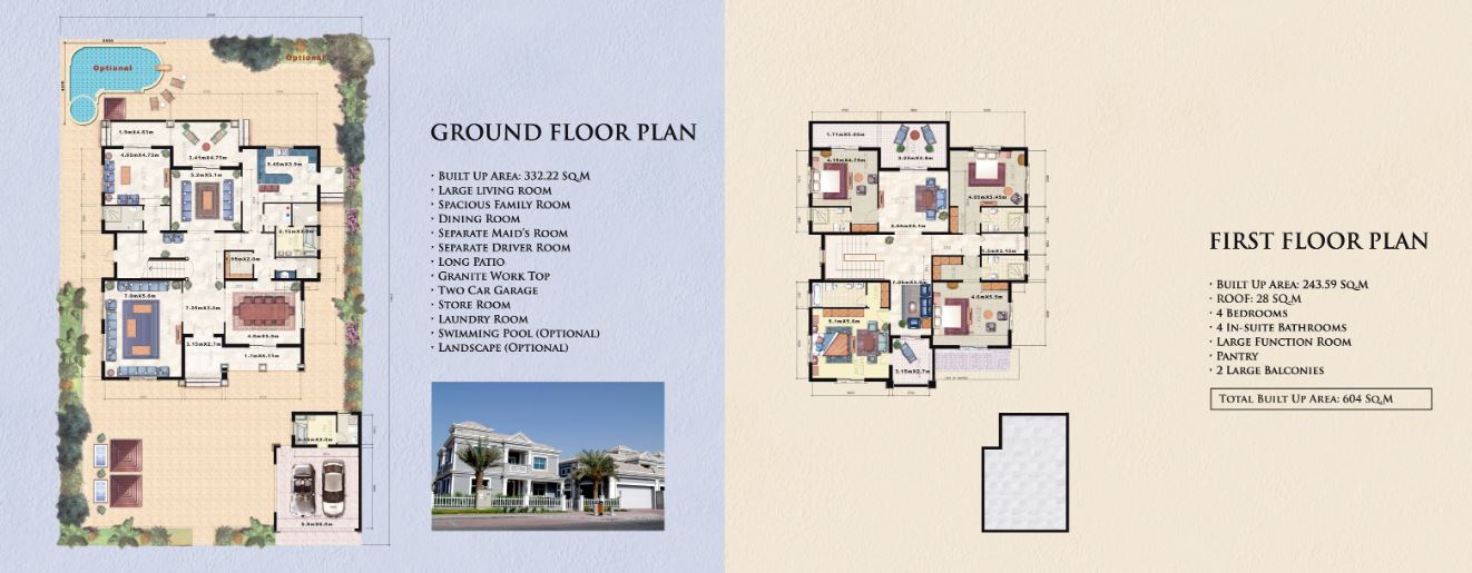 Residential Villas 4 Beds Layout