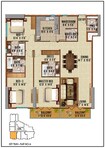 Riah Towers 3 Beds Layout