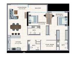 2 Beds 2273 Sq. Ft. Apartment in Riviera Chalet