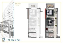 465 Sq. Ft. Studio in Rokane G24 Tower