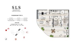 2 Beds 2027 Sq. Ft. Apartment in Roya SLS Residences The Palm