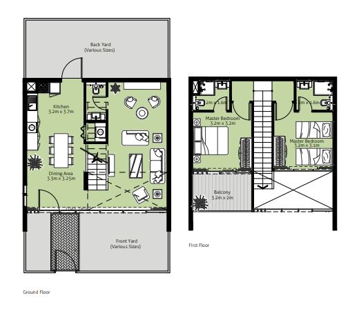 Rukan 2 Lofts 2 Beds Layout
