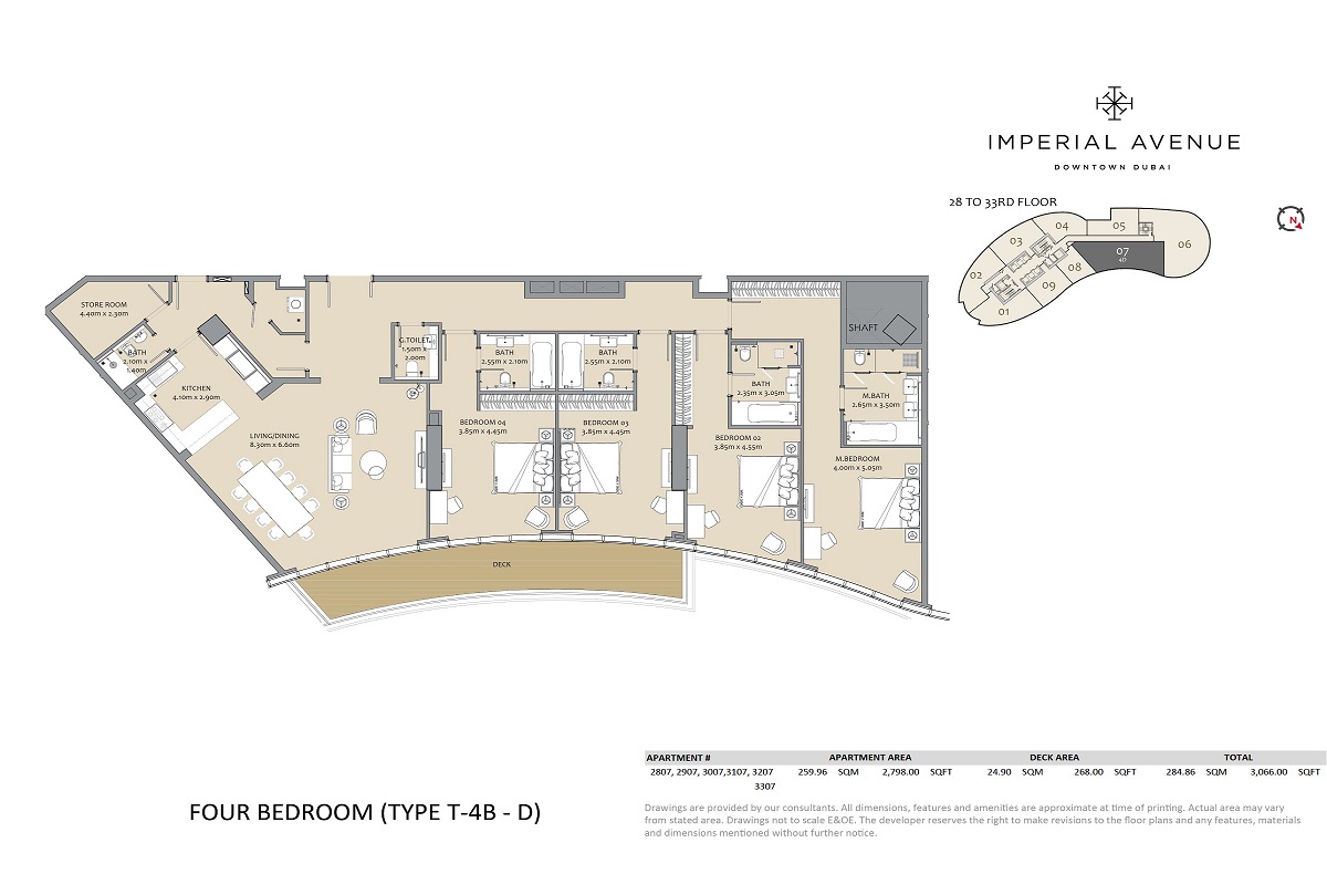 S And P Imperial Avenue 4 Beds Layout