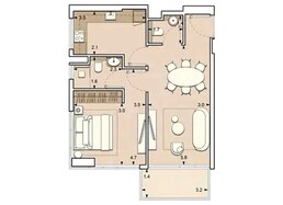 1 Bed 564 Sq. Ft. Apartment in S And S Lume Residences