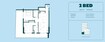 S And S Rise Residences 2 Beds Layout