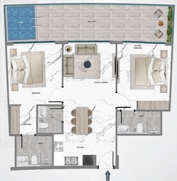 2 Beds 1152 Sq. Ft. Apartment in Samana Barari Heights