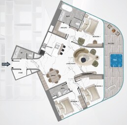 3 Beds 1874 Sq. Ft. Apartment in Samana Barari Heights