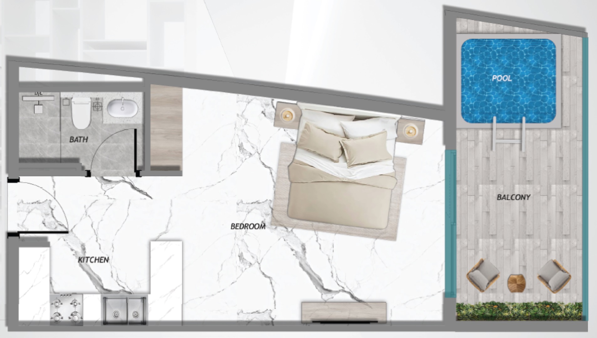 563 Sq. Ft. Studio in Samana Barari Heights