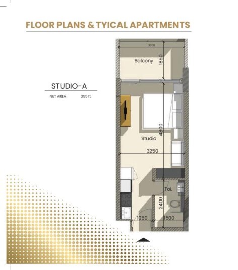 Samana Golf Avenue Studio Layout