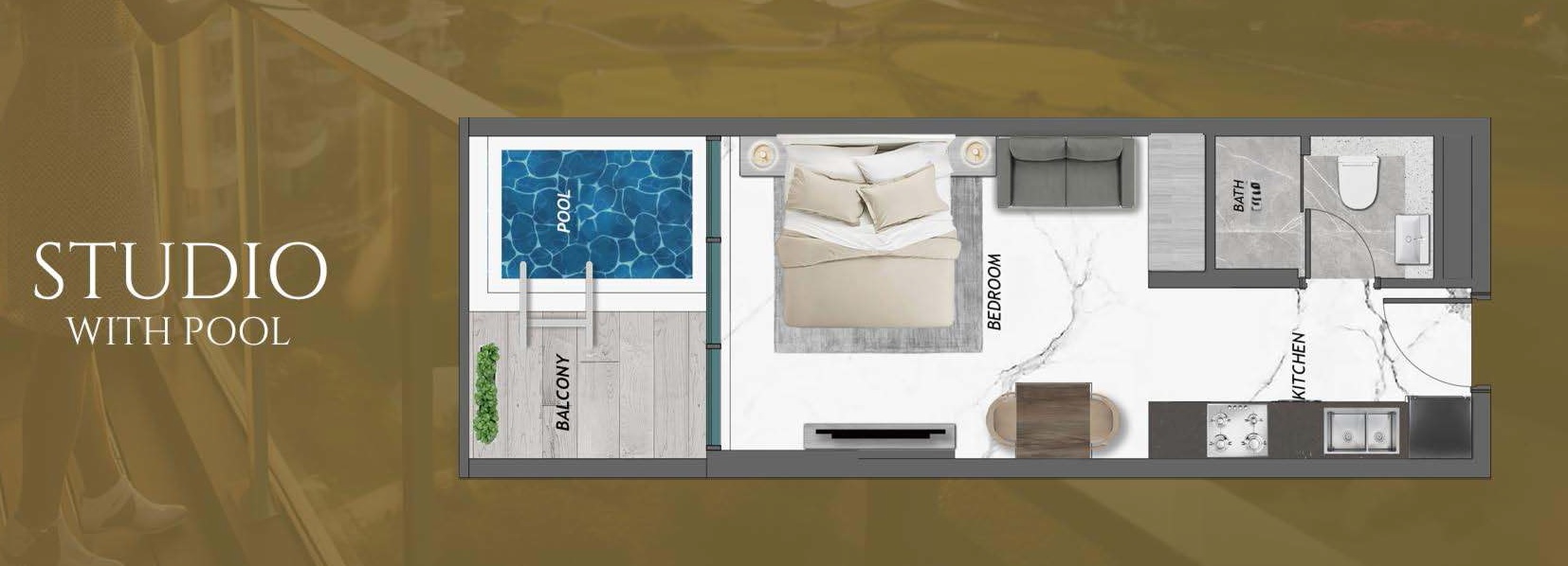 Samana Golf Views Studio Layout