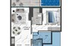 Samana Lake Views 1 Bed Layout