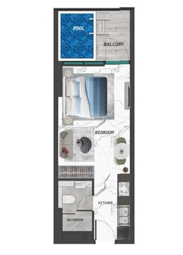 420 Sq. Ft. Studio in Samana Lake Views