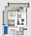 Samana Manhattan 2 2 Beds Layout