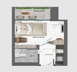 398 Sq. Ft. Studio in Samana Manhattan 2