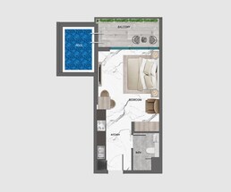 452 Sq. Ft. Studio in Samana Manhattan