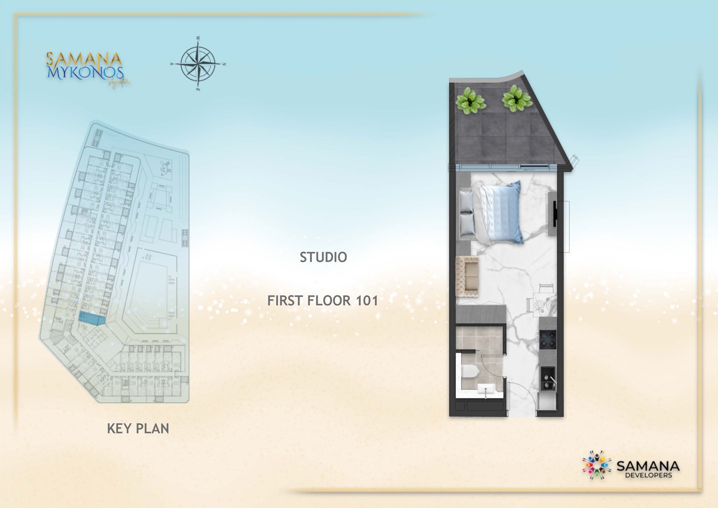 Samana Mykonos Signature Studio Layout