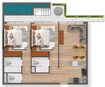 Samana Santorini 2 Beds Layout