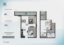 1 Bed 966 Sq. Ft. Apartment in Samana Waves Residences Phase 2