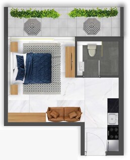 410 Sq. Ft. Studio in Samana Waves Residences