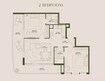 Segrex Olivia Gardens Residence 2 Beds Layout
