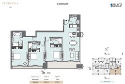3 Beds 1731 Sq. Ft. Apartment in Select Peninsula Five The Signature Collection