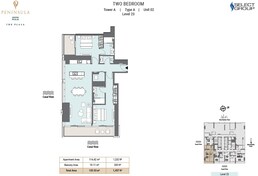 2 Beds 1437 Sq. Ft. Apartment in Select Peninsula Four Apartments