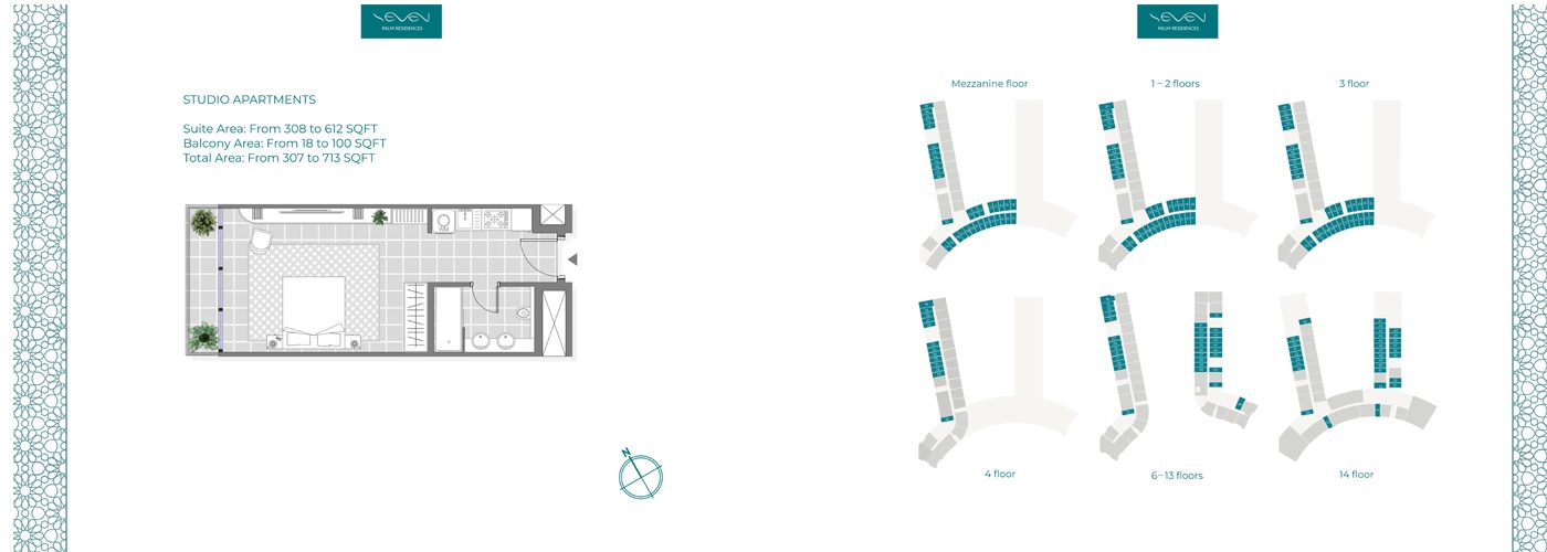 Seven Palm Residences Studio Layout