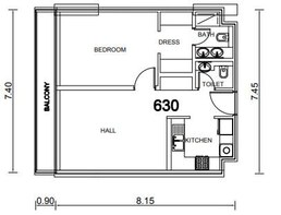1 Bed 946 Sq. Ft. Apartment in Seven Residences