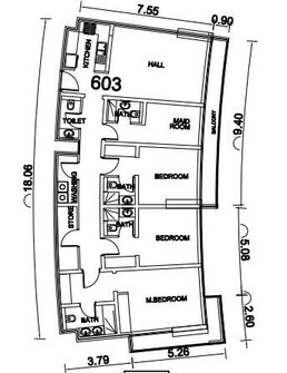 3 Beds 1664 Sq. Ft. Apartment in Seven Residences