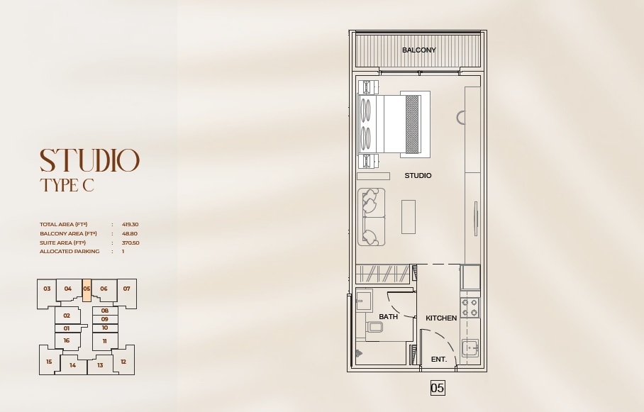 Sikanta Myra Residences Studio Layout