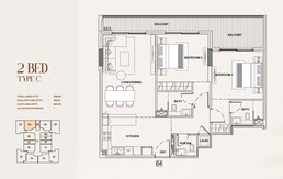 2 Beds 1159 Sq. Ft. Apartment in Sikanta Myra Residences