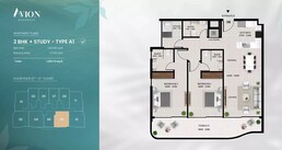 2 Beds 1204 Sq. Ft. Apartment in Sky Avion Residence