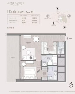 1 Bed 890 Sq. Ft. Apartment in Skyline Avant Garde II Residences