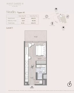445 Sq. Ft. Studio in Skyline Avant Garde II Residences