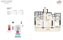 2 Beds 1353 Sq. Ft. Apartment in Skyline Avant Garde Residences