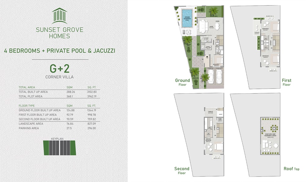 SNK Sunset Grove Homes 4 Beds Layout
