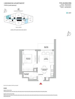 1 Bed 524 Sq. Ft. Apartment in Sobha 320 Riverside Crescent