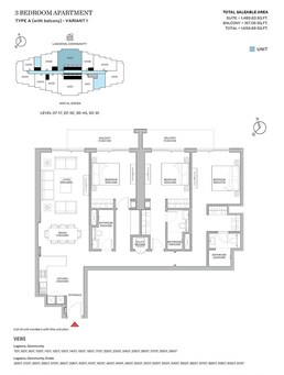3 Beds 1657 Sq. Ft. Apartment in Sobha 320 Riverside Crescent