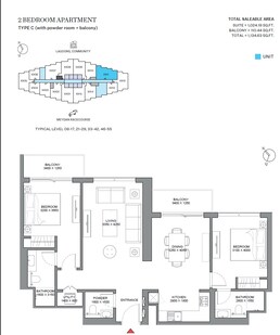2 Beds 1134 Sq. Ft. Apartment in Sobha 330 Riverside Crescent