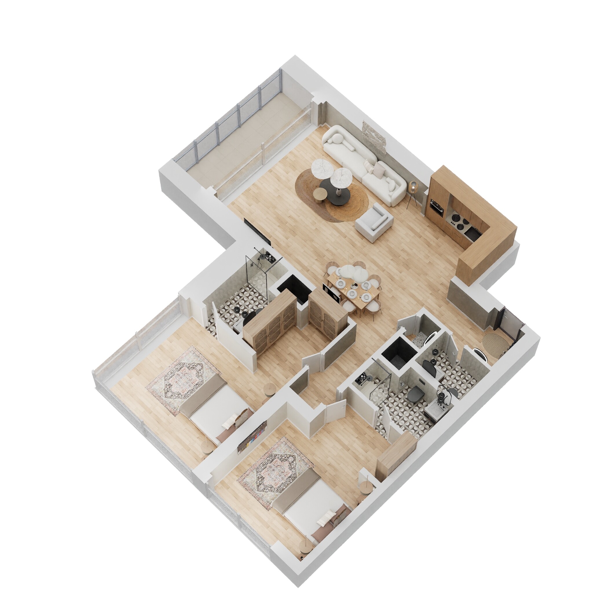 2 Beds 1268 Sq. Ft. Apartment in Sobha Creek Vistas Grande