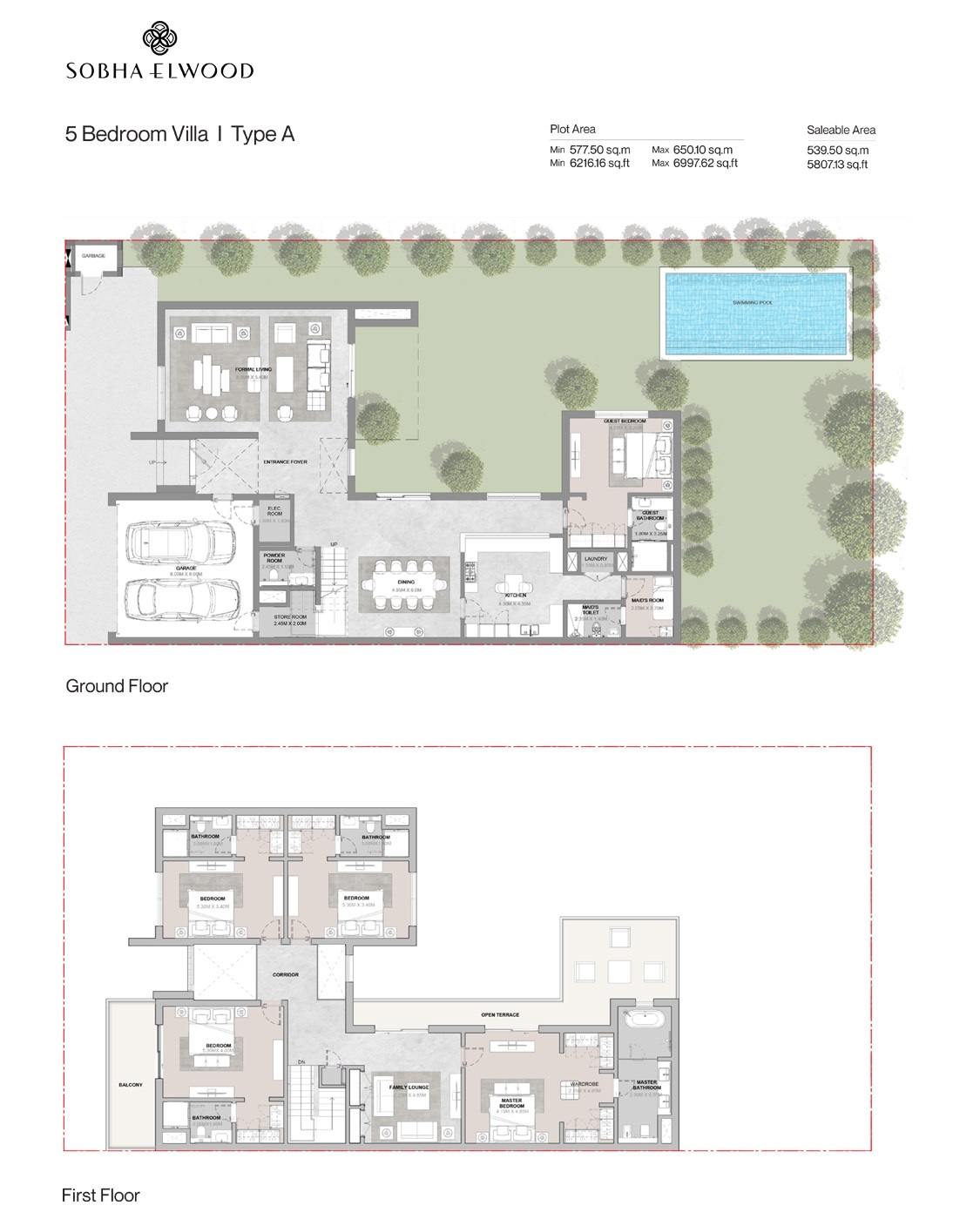 Sobha Elwood 5 Beds Layout