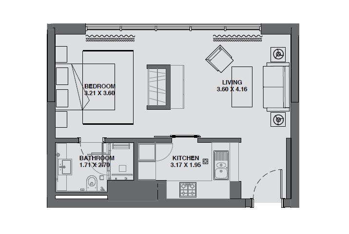 537 Sq. Ft. Studio in Sobha Hartland Greens Apartments