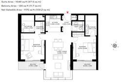 2 Beds 1175 Sq. Ft. Apartment in Sobha One Park Avenue