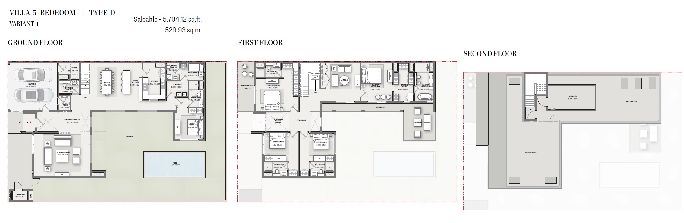 5 Beds 5704 Sq. Ft. Villa in Sobha Reserve Villas